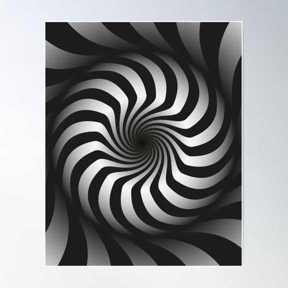 Black And White Abstract Swirl Poster Wall Art, Modern Wall Decor For Living Room Bedroom, 24x36 UNFRAMED