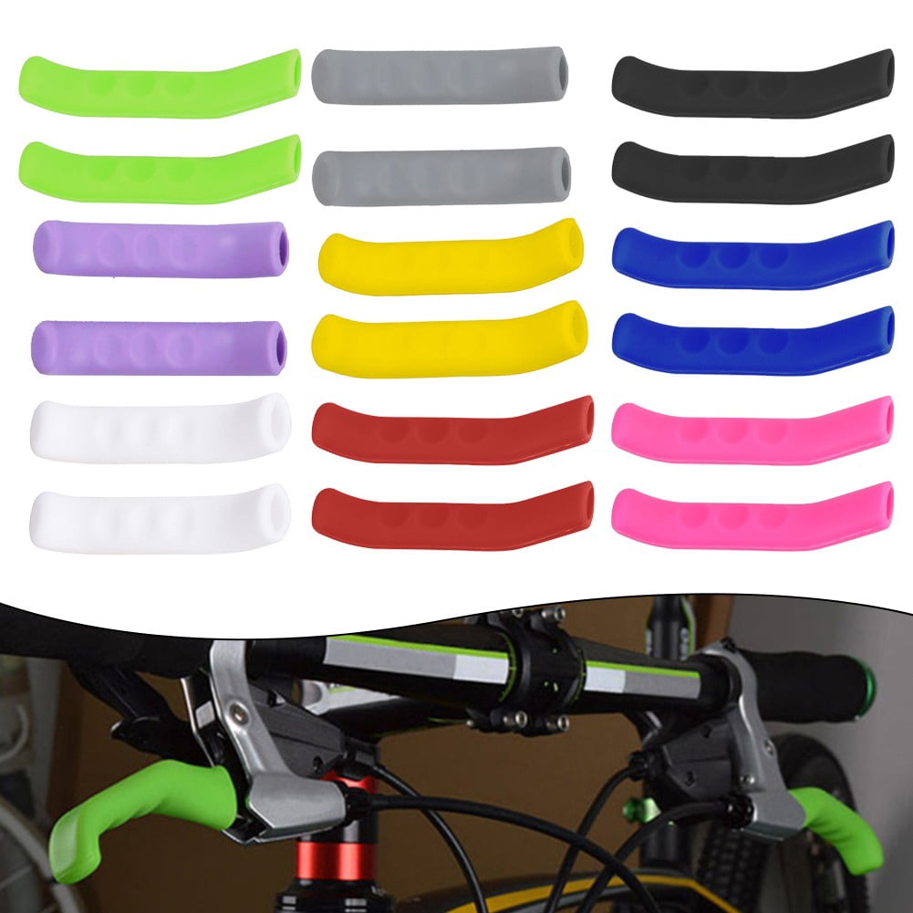 4 Housses Silicone Pour Poignées De Frein Vélo - Antidérapantes, Rouges - Accessoire Sécurité Et Confort