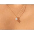 thumbnail image 2 of Forever Jewels Certified 5 Ct Princess Genuine Moissanite Solitaire Pendant Necklace 14K Yellow Gold Plated, 2 of 4
