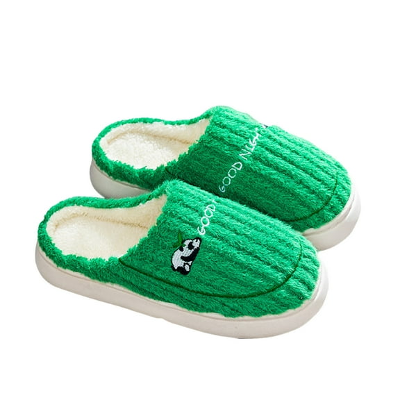 Aueoeo Fuzzy House Slippers for Women, Women's Fuzzy Memory Foam Slippers Warm House Slippers for Ladies Slip on Indoor Home Shoes