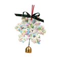 thumbnail image 1 of Copo de nieve de hilo navideño con campana de metal, colgante navideño de 6,3 pulgadas de alto. Estilo D, 1 of 9