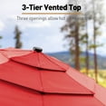 thumbnail image 4 of MOALCOFER 11FT Solar LED Patio Umbrella,3-Tier Market Umbrella With Push Button Tilt for Pool & Backyard, 4 of 8