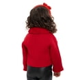 thumbnail image 2 of Wonder Nation Toddler Girls Cardigan Sweater with Faux Fur Collar, Lightweight, Sizes 12M-5T, 2 of 7