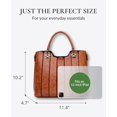 thumbnail image 3 of rofozzi Bolsos de cuero vegano para mujer, bolso mediano para tableta de 11 pulgadas, bolso de mano para oficina y viajes, bolso bandolera, 3 of 5