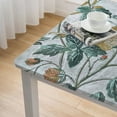 thumbnail image 5 of HAOXIT Cotton Linen Waterproof Tablecloth for Dining Table Kitchen Rectangle Table Cloth Coffee Table Cover, Beige, Green Coffee Flower 52*52, 5 of 8