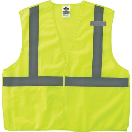 

GloWear Lime Econo Breakaway Vest - Reflective Machine Washable Lightweight Hook Loop Closure Pocket - Small/Medium Size - Lime - 1 / Each | Bundle of 2 Each