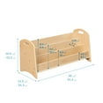 thumbnail image 2 of ECR4Kids 3-Shelf Floor Book Display with Handles, 36in, Children's Furniture, Natural, 2 of 9