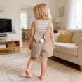 thumbnail image 6 of Easter Outfits for Girls Sleeveless Striped Tank Top and Overalls 2 Peice Summer Outfit Set Dress up Party Outfit 5-6 Years Girl Clothes, 6 of 7
