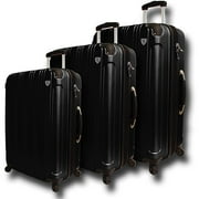 Heys USA Travel Concepts Shield Collection 3-Piece Hard-Side Luggage Set, Black
