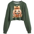 thumbnail image 1 of Ailaofu Women's Sweatshirt Fall Halloween Lantern Long Sleeve Pullover Spooky Season Sweatshirt, 1 of 2