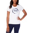 thumbnail image 1 of Tommy Hilfiger - Camiseta con cuello redondo para mujer, color blanco, extragrande Tommy Hilfiger Camiseta grÃ¡fica, 1 of 2
