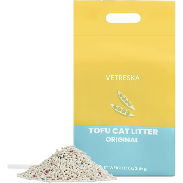 VETRESKA Tofu Cat Litter Natural Pretty Kitty Litter Flushable Clumping