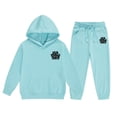 thumbnail image 3 of CAIXIA Girls Clothes Fall 10-12 Girls Hoodies Outfits Sweatshirt Cargo Sweatpants Set 2 Piece Bow Graphic Cotton Girls Tracksuit Athletic Girls Sweatsuit Set Fall Winter Fashion Clothing, 3 of 5