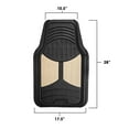 FH Group Climaproof Rubber Beige Car Floor Mats, Universal Fit 4pc Full