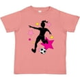 thumbnail image 3 of Inktastic Girl Playing Soccer- Pink and Yellow Stars Girls Toddler T-Shirt, 3 of 5