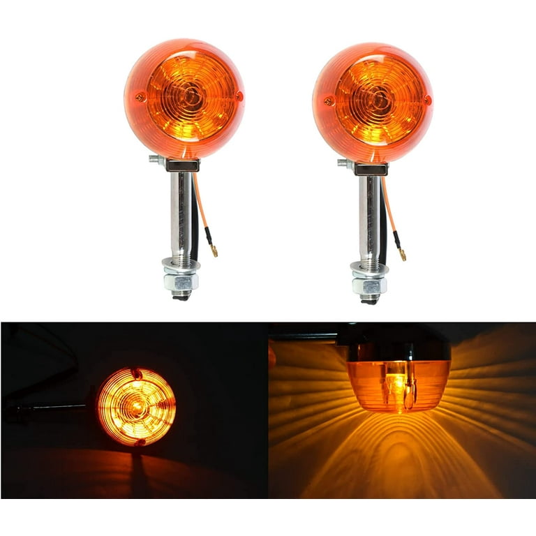 Amazon.com: Motorcycle Round Turn Signal Lights, 4PCS 12V