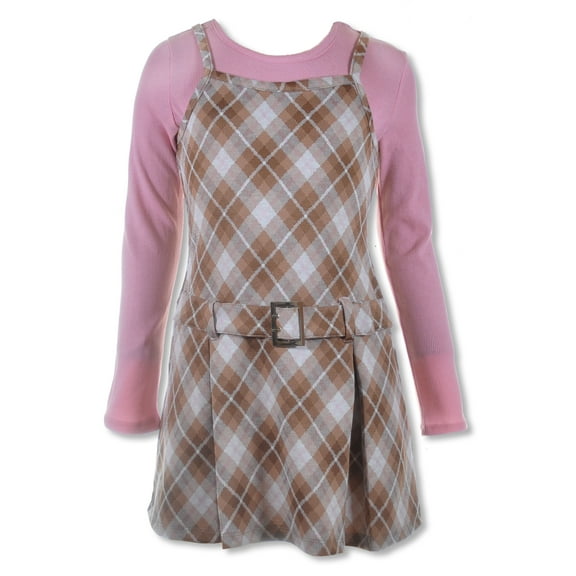 Sweet Butterfly Girls' 2-Piece Jumper T-Shirt Set Outfit Color: pink Size: 4