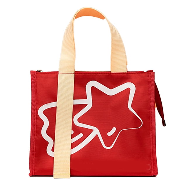 Waterproof Insulated Lunch Bag Simple Large Capacity Lunch Tote for Students Office Workers