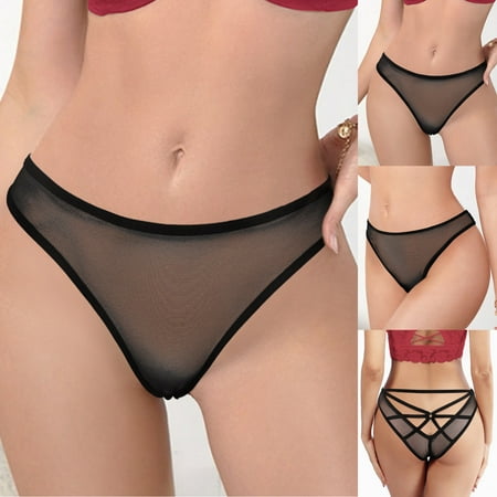 

Quealent Underpants For Women Waist Pearl Briefs Panties High Panties Lace Ladies Sexy Ladies Cutout Women s Panties Black L