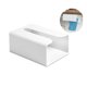thumbnail image 2 of Dispensador de pañuelos de pared de diseño elegante, caja de servilletas multifuncional para baño y cocina, soporte de pañuelos rectangular, 2 of 8