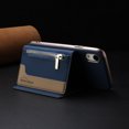 thumbnail image 5 of Dteck Magnetic Case for iPhone XR, 2 in 1 Wallet Case Detachable Card Holder, Compatible with MagSafe, Slim PU Leather RFID Blocking Credit Slots Zipper Pocket,Blue, 5 of 7