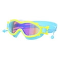 thumbnail image 3 of Gafas de natación para niños perfecl con tapones para los oídos sin fugas Azul amarillo, 3 of 8