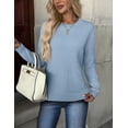 thumbnail image 3 of Zeagoo Womens Sweaters Long Sleeve Tops Crew Neck Knit Pullover Sweaters Fall Fashion Dressy Casual Basic Clothes, 3 of 6