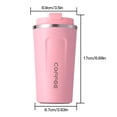 thumbnail image 2 of Taza de café de viaje Taza aislada portátil Frasco de acero inoxidable a prueba de fugas Botella de vacío 510ml Rosa Advancent HA7131-03B, 2 of 7
