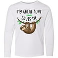 thumbnail image 3 of Inktastic My Great Aunt Loves Me Cute Sloth and Baby Long Sleeve Youth T-Shirt, 3 of 5