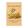 thumbnail image 1 of Gold Compact Plastic Pocket-Sized Card With 2026 Easter Bunny Design Includes Greeting Card For Birthdays Holidays Keepsake Messages, 1 of 7