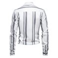 thumbnail image 1 of Pompotops Autumn And Winter New Style Long-sleeved Light Business Striped Printed Men's Shirt on Sale, 1 of 4