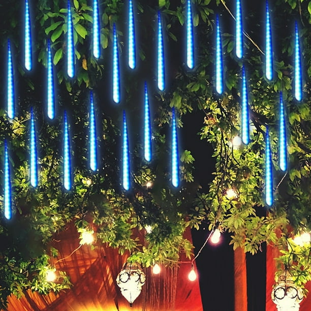 Led 30cm Lluvia De Meteoritos Al Aire Libre 8 Tubos Luces De Cadena LED Luces De Cadena LED Impermeables Para Fiesta De Boda De Navidad