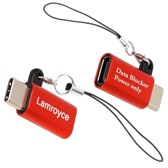 Adaptador Bloqueador de Datos USB C Lamroyce Paquete de 2 Carga Rápida