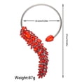 thumbnail image 2 of Collar de mujer Qarigey gargantilla decorativa de cristal blanco rojo verde champán AP014805-05, 2 of 6