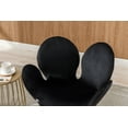 thumbnail image 5 of 2 Velvet Decorative Chairs, Comfortable and Lovely Office Chair with Upholstery, Vanity Chair with Metal Legs, Modern Armchair with Love Back for Living Room, Bedroom, Office, 5 of 8