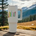 thumbnail image 4 of Greet People In Spanish. Colorful Words Que Tal. Funny, Positive Text, 40oz Tumbler, 4 of 7