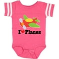 thumbnail image 3 of Inktastic I Love Planes Cute Airplane Boys or Girls Baby Bodysuit, 3 of 5