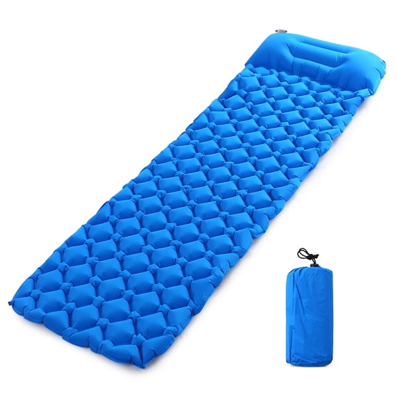 Tapis de Couchage Ultraléger Gonflable avec Oreiller pour Camping, Randonnée, Backpacking et Voyage en Plein Air