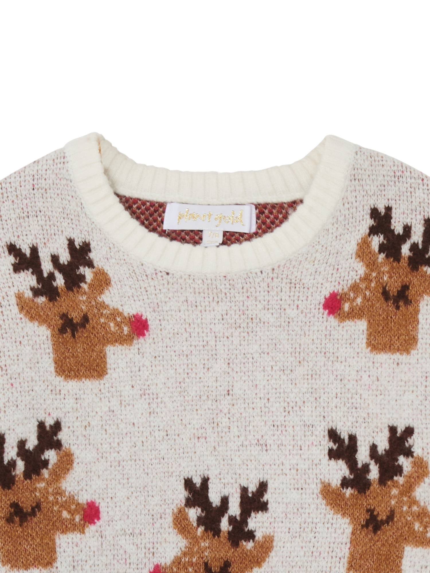 Planet Gold Girls Bow Print Ombre Sweater, Sizes 12M-18