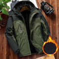 thumbnail image 2 of Men Waterproof Ski Jacket Winter Fleece Snow Coat Windproof Hooded Mountain Windbreaker Warm Snowboard Outerwear, 2 of 8