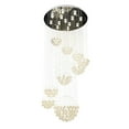 thumbnail image 5 of Modern Luxury Rain Drop LED Spiral Ceiling Light Crystal Chandelier Pendant Lamp, 5 of 10