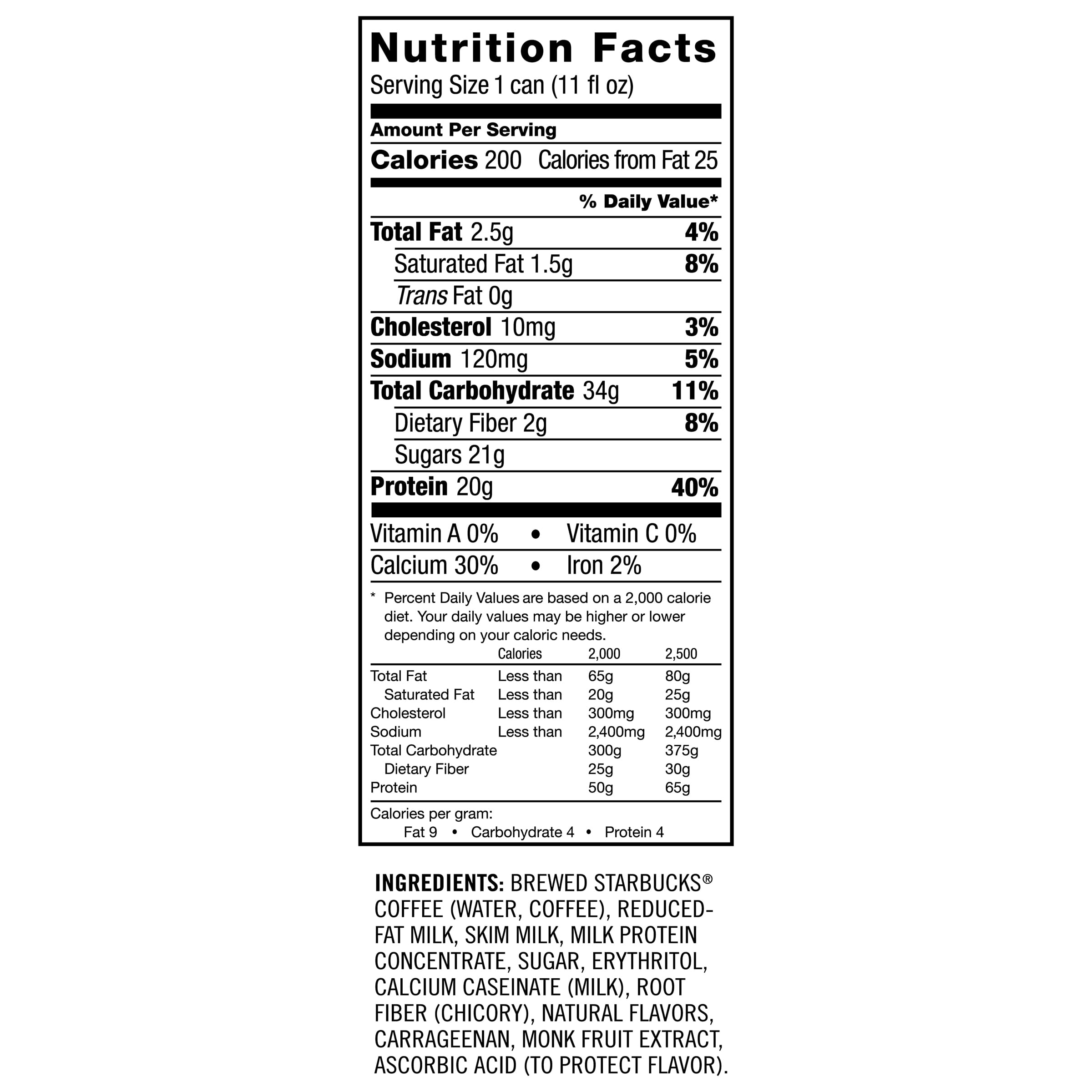 Starbucks Doubleshot Coffe & Protein, Vanilla Bean, 11 Fl Oz, 1 Count - Walmart.com - Walmart.com Starbucks Doubleshot Coffe & Protein, Vanilla Bean, 11 Fl Oz, 1 Count - Walmart.com - Walmart.com