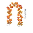 thumbnail image 4 of Hometravel Artificial Maple Leaf Vines Decorations, Fall Garland for Fireplaces and Dining Tables, Thanksgiving and Halloween Home Accent, 4 of 8