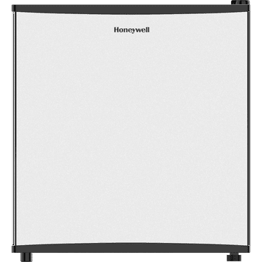 Honeywell Compact Refrigerator 1.6 Cu Ft Mini Fridge with Freezer, Single Door, Low noise, for Bedroom, Office, Dorm with Adjustable Temperature Settings, Stainless Steel