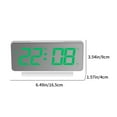 Ikohbadg LED Color Screen Mirror Clock, Large Modern Desktop Clock with