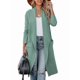 thumbnail image 3 of Cárdigan Holgado de Punto Abierto para Mujer, Informal, de Larga, Drapeado, con Bolsillos, Chaqueta Larga, Suéter. Verde XL, 3 of 8