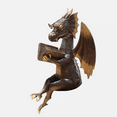 Resin Dragon Reading Book Ornaments Study Room Living Room Desktop