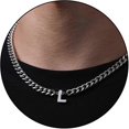 thumbnail image 1 of Collar de cadena de eslabones cubanos con inicial Az para niños, hombres y mujeres, colgante de letras de acero inoxidable de 6,5 mm y 18 + 2 pulgadas, regalo de joyería, S, plata, código de producto, 1 of 5
