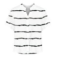 thumbnail image 5 of Women's V Neck Short Sleeve Striped Color Block Tops Shirts Blouses Loose Fit Summer Casual Daily Wear Vacation Beach Outfits Fashion Essential Gift for Women | CSEONE,White XL, 5 of 9