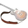thumbnail image 3 of Adjustable 2.8-inch Wide Synthetic Leather Guitar Strap with Matte Finish - Light Brown with Yellow Totem Pattern, 53-inch Max Length, Compatible with Acoustic/Electric Guitars and Bass, Durable &, 3 of 6